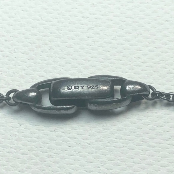 David Yurman Metallic Blackened Sterling Silver & Onyx Necklace - Picture 5 of 8